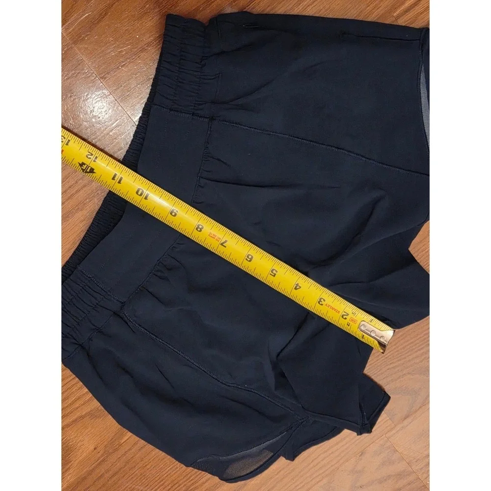 Lululemon Hotty Hot High-Rise Lined Short 4 Navy Blue Womens Size 6 Tall LW7AVGT